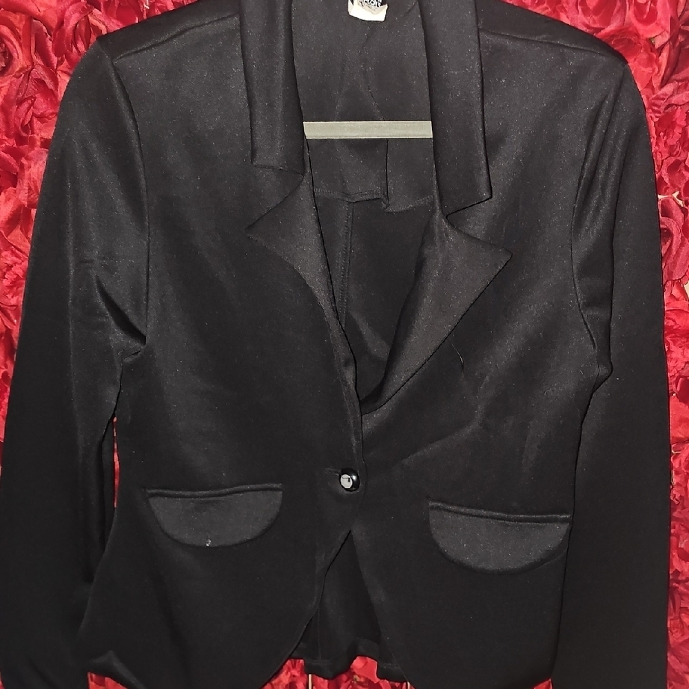 Frederick's Of Hollywoos Women's Black Polyester Blazer Size Large